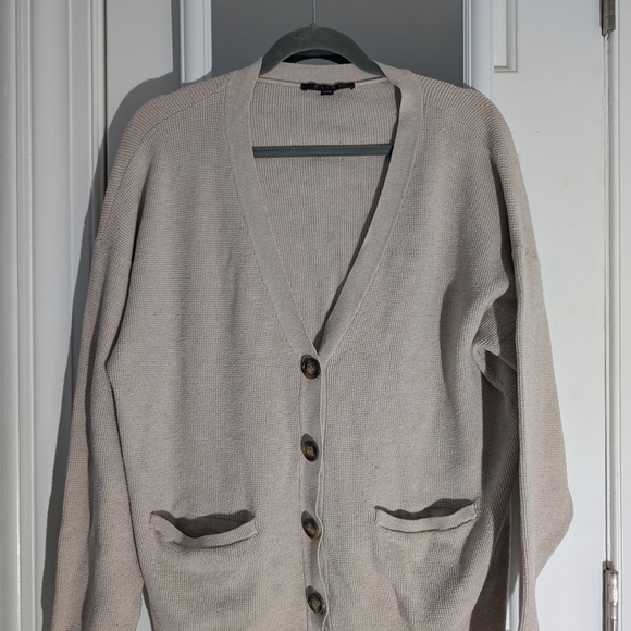 Cyrus Sweaters - Cyrus Light Beige Button-Up Cardigan
